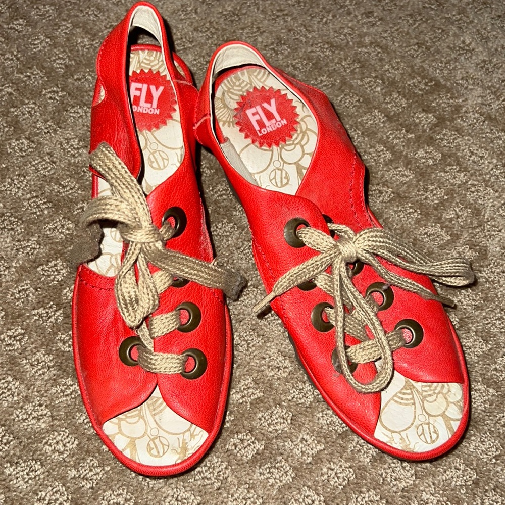 Fly London Red Wedges!!